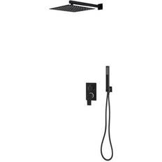 vidaXL Shower System Stainless Steel 201 Black