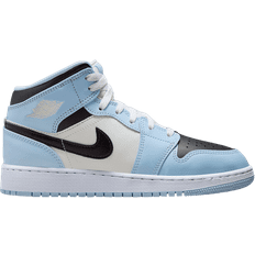 Nike Air Jordan 1 Mid GS - Ice Blue/Black/Sail/White