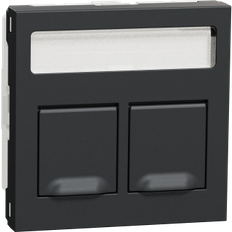 Gråa Data- & Nätverksuttag Schneider Electric UDTAG 2XRJ45 S-ONE ANTRACIT