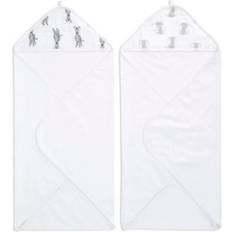 Aden + Anais Babyudstyr Aden + Anais Essentials Cotton Muslin Hooded Towels 2-pack Safari Babes