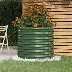 vidaXL green, 80 Garden Powder-coated Raised Bed Flower Pot