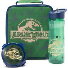 Green Lunch Boxes Jurassic World Childrens/Kids Lunch Bag And Bottle Set