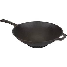 Cast Iron Wok Pans Stansport Pre-Seasoned Cast Iron Dutch 8 QT