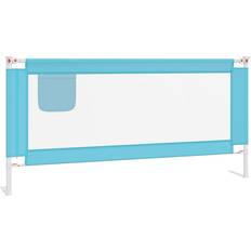 vidaXL Barandilla De Seguridad Cama De Niño Azul Tela 190x25 cm