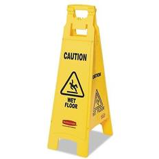 Rubbermaid Commercial Caution Wet Floor Sign, 4-sided, 12 X