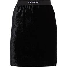 Tom Ford Sammet Logo Midjeband Minikjol - Black