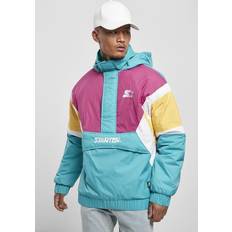 Urban Classics Starter Color Block Half Zip Retro Jacket - Violet