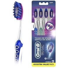 Oral b pro 4 Oral-B 3D White Luxe Pro-Flex Manual Soft Toothbrush, 4 Count