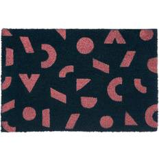 Pink Entrance Mats Premier Housewares Shapes Doormat Black/Pink Black, Pink