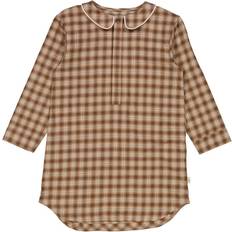 152 Nachthemden Wheat Flannel Nachthemd Vilje - Hazel Check