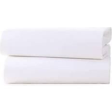 White Sheets Clair De Lune Fitted Cotton Universal Bedside Crib Sheets 2