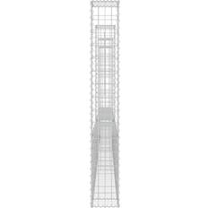 vidaXL U-formad gabionkorg 4 stolpar järn 380x20x150
