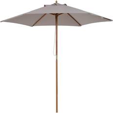 Parasols & Accessories OutSunny 2.5m Wood Garden Parasol Shade Patio Umbrella Canopy