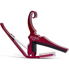 Kyser Quick-Change Capo for 6-string acoustic guitars, Ruby Red, KG6R