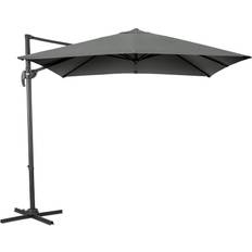 Christow Grey Aluminium Cantilever Parasol Garden Patio Tilt Umbrella 2.5m