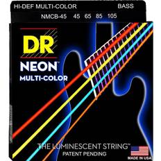 DR Neon flerfärgade bassträngar strängar 4-strängar, 045–105