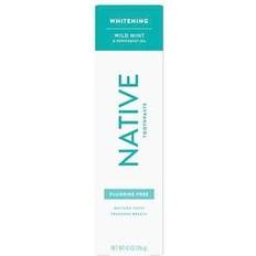 Whitening Toothbrushes, Toothpastes & Mouthwashes Native Whitening Wild Mint & Peppermint Oil Fluoride Free Toothpaste, 4.1