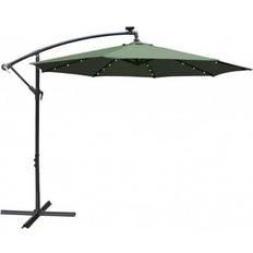 Green Airwave Banana Cantilever Parasol with Lights