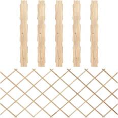 Clôtures vidaXL Trellis Fences 5 Pcs Solid Firwood 180x80 cm - Beige