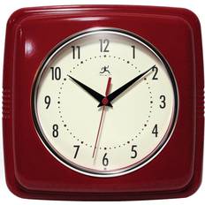 Wall Clocks Infinity Instruments Retro 9.25-inch Square Wall Clock