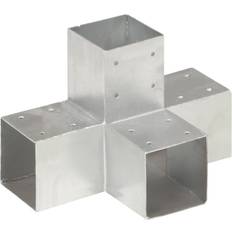 vidaXL stolpebeslag X-form 91x91 galvaniseret metal
