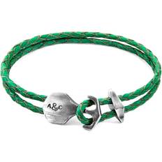 Ankare delta ANCHOR & CREW Delta ankare och flätat läderarmband – herr e sterlingsilver, colore: Svart, cod. 3512313270248