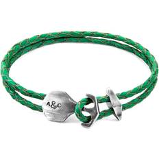 Ankare delta Anchor & Crew ANCHOR & CREW Delta ankare och flätat läderarmband – herr e sterlingsilver, colore: Svart, cod. 3512313270248