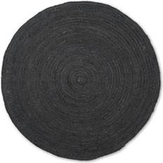 Jute rug Ferm Living Eternal Round Jute Rug Sort