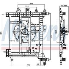 Nissens Ventilator, motorkøling, NISSENS, 280 mm, b.la. 120mm