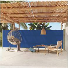 Bleu Auvents latéraux vidaXL Auvent Latéral Rétractable de Patio Ecran de Jardin 160x600 cm Bleu