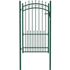 Acciaio Cancelli vidaXL Fence Gate with Spikes Patio Garden