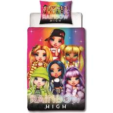Rainbow Rainbow High Glow Single Duvet Cover Set Duvet Cover Black, Multicolour