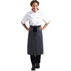Whites Chefs Clothing Whites Butchers Waist Apron Stripe Apron White, Black, Blue