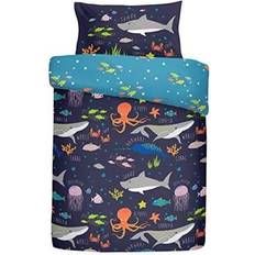 Bedlam Bedlam Sea Life Glow In The Single Duvet Cover Set Duvet Cover Multicolour