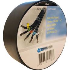 Stokvis PVC tape 25 20 m, sort