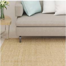 Sisal Tæpper & Skind vidaXL gulvtæppe 80x250 naturlig Sort, Brun, Naturfarvet cm