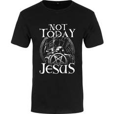 Mens Not Today Jesus T-Shirt (Black/White)