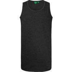 Green - Men Tank Tops Duke Mens Fabio-2 Muscle Vest (Charcoal)