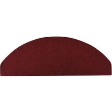 Tessuto a pelo Tappeti per scala vidaXL Tappetini Autoadesivi Per Scale 15 pz 65x22.5x3.5 cm Rossi - Rosso Rosso