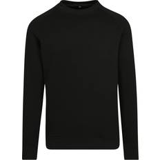 Build Your Brand Mens Raglan-Sleeved Crew Neck Sweat - Blanc