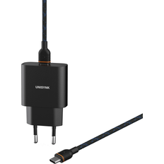 Unisynk 20W tynd oplader USB-C til USB-C-kabel