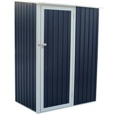 Garden Storage Units on sale Charles Bentley 4.7ft 3ft Metal Storage Shed Small Roof Door Apex