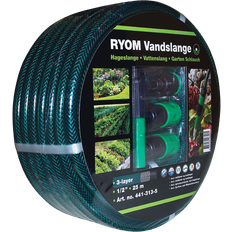 Ryom Vandslange grøn 1/2" m/ Fittin 25M