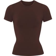 Brown - Women T-shirts SKIMS Soft Smoothing T-shirt - Cocoa