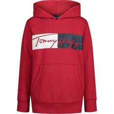 Tommy Hilfiger Girls Hoodies Tommy Hilfiger Big Boy's Chest Script Pullover Hoodie - Scarlett Sage