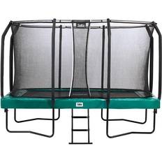 Salta 12ft x 7ft Green Rectangular First Class Trampoline with Enclosure