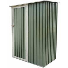 4.7ft 3ft Metal Storage Shed Chest Small Green Roof Door Apex