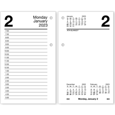 2023 AT-A-GLANCE Daily Loose-Leaf Desk Calendar Refill White/Black