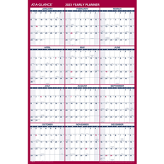 Red Calendars At-A-Glance AT-A-GLANCE Reversible Vertical/Horizontal 2023