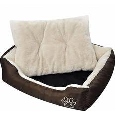 vidaXL Cama acolchada para perros color Beige